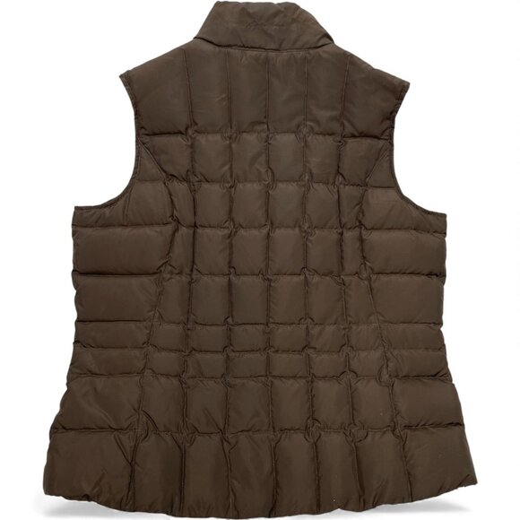 Eddie Bauer Goose Down Brown Puffer Quilted Ski Vest Jacket Women's Large - Picture 4 of 8